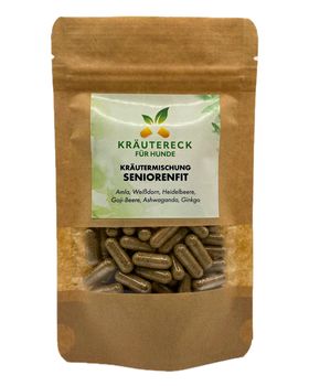 Kräutereck Kräuterkapseln Hund – SeniorenFit | mit Amla, Weißdorn, Goji & Ginkgo
