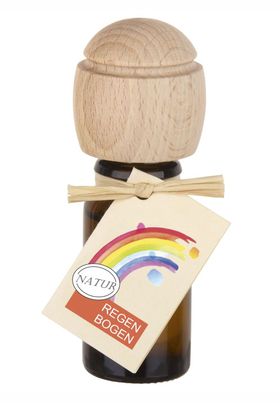 Traumduft Piccolino Regenbogen Duftöl – Handgefertigt, ätherische Öle, Buchenholzverschluss
