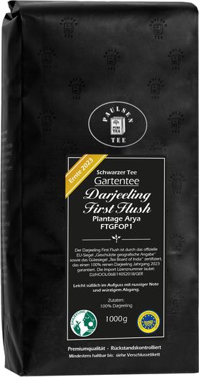 Paulsen Darjeeling First Flush FTGFOP1, Ernte 2023 - Plantage Arya-schwarzer Tee