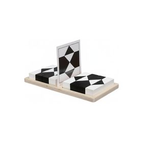 EUROtops Tangram-Duell Black & White – Denkspiel für Senioren, Gehirnjogging mit 80 Karten