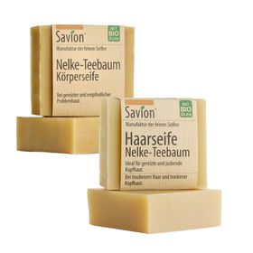 Savion Nelke- Teebaum Körper- und Haarseifen 2er Set