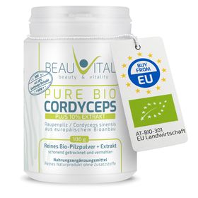 BEAUVITAL® Pure Bio Cordyceps Pulver mit 10% Cordyceps sinensis Extrakt