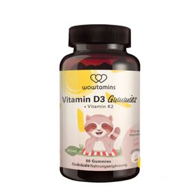 WOWTAMINS Vitamin D3 + K2 Gummies für Kinder