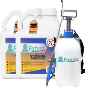 FUTUM 2x5L Milben- / Spinnenspray + 5L Sprüher