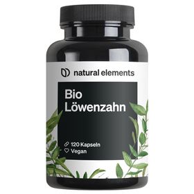 natural elements Bio Löwenzahn – 120 Kapseln – 1000mg Löwenzahnwurzelextrakt/2 – 10:1 Verhältnis