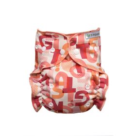 T-TOMI Höschenwindel - Wickel Set Druckknöpfe Pink Alphabet