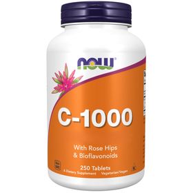 Now Foods, C-1000, 1.000mg,  vegane Tabletten, Laborgeprüft, Vitamin C, Hagebutte