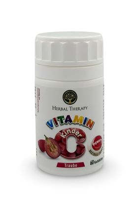 Herbal Therapy VITAMIN C 100 mg KINDER Traubengeschmack