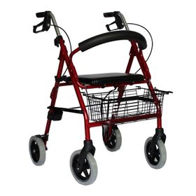 Trendmobil Rollator LR 56  inkl. Korb und Stockhalterung (Farbe  rot)