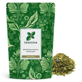tea4me BIO Chill Out mit Hanf Kräuterwohl Kräutertee mit Orange-Geschmack
