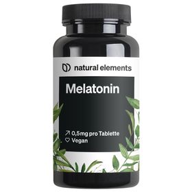 natural elements Melatonin – 365 Tabletten – 0,5mg Melatonin/Tablette – Einschlafspray-Alternative