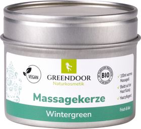 Massagekerze Wintergreen, vegan, vitalisierend, medizinische Massagen