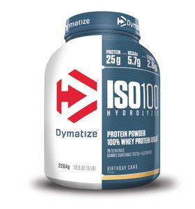 DYMATIZE Whey Protein Pulver Shake Hydrolysat Eiweiß ISO 100 Birthday Cake