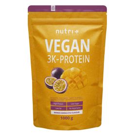 nutri+ Veganes Proteinpulver 3k - Eiweiß Protein Pulver 1kg