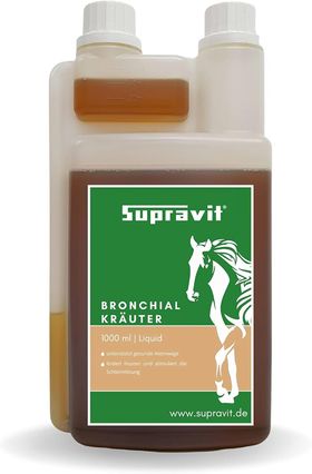 Supravit Bronchialkräuter Pferd 1000ml | flüssige Kräutermischung für Pferde mit 14 Kräutern