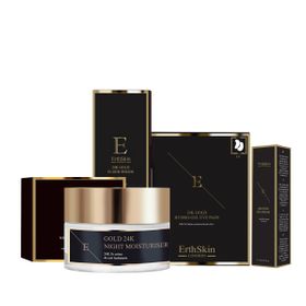 ErthSkin London ELIXIER SERUM + Feuchtigkeitscreme für die Nacht + AUGENCREME set