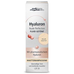 medipharma cosmetics Hyaluron Nude Perfection Fluid getönt LSF 20 heller Hauttyp