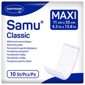 Samu Wöcherinnen-Vorlagen Classic Maxi 11 x 35 cm, Wochenbettbinden Einlagen für die Zeit nach der Geburt thumbnail