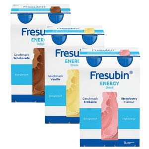 Fresubin Energy Trinknahrung Schokolade, Vanille & Erdbeere thumbnail