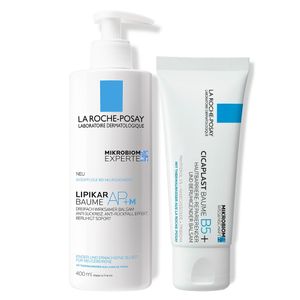 La Roche Posay Cicaplast Baume B5+: Reparierende Creme für geschädigte und irritierte Haut + Lipikar Baume AP+M Körperbalsam thumbnail
