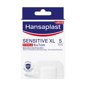 Hansaplast Sensitive XL Wundverband | Selbstklebender Verband | Hautfreundliche Wundauflage | 5 Stk. thumbnail