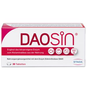 DAOSiN® Tabletten zur Ergänzung des körpereigenen DAO-Enzyms zum Histaminabbau aus der Nahrung thumbnail