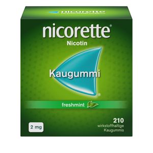 nicorette 2 mg Nikotinkaugummi freshmint zum Rauchen aufhören thumbnail