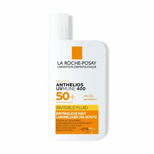 La Roche Posay Anthelios Invisible Fluid UVMune 400 LSF 50+: Sonnencreme für das Gesicht für zu Sonnenallergie neigende und empfindliche Haut thumbnail