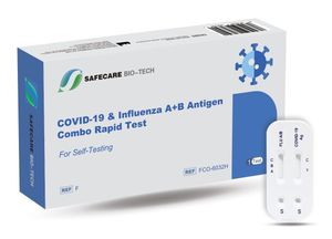 Safecare 3in1 Influenza A+B COVID-19 Antigen Combo Schnelltest + Gratis BLT Desinfektionsmittel thumbnail