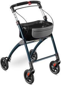 aktivshop Wohnungsrollator mit Feststellbremse, Aluminium-Rahmen & abnehmbares Tablett thumbnail