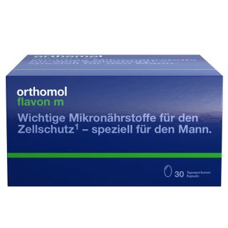 Orthomol Flavon m - Mikronährstoffe für Männer - Zellschutz mit Vitaminen, Selen, Zink, Omega-3-Fettsäure und Folsäure - Kapseln