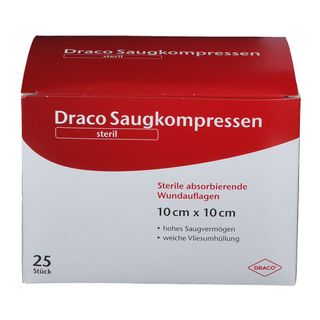 Draco Saugkompressen steril 10 x 10 cm 25 St - Shop Apotheke
