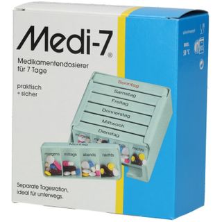 Medi-7 Medikamentendosierer für 7 Tage, türkis
