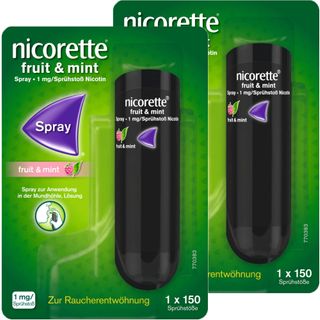 nicorette® Fruit & Mint Spray, 1mg/Sprühstoß Doppelpack