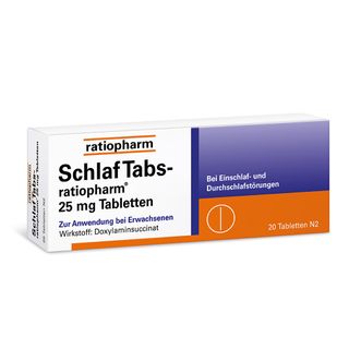 SchlafTabs-ratiopharm® 25 mg Schlaftabletten: Rezeptfreie und effektive Hilfe bei akuten Schlafstörungen