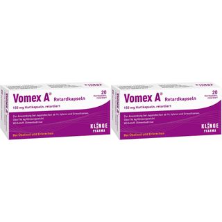 Vomex A® 150 mg 2x20 St - Shop Apotheke