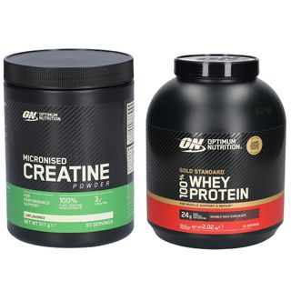 Optimum Nutrition Creatin + Optimum Nutrition® Gold Standard 100% Whey Protein Powder Double Rich Chocolate