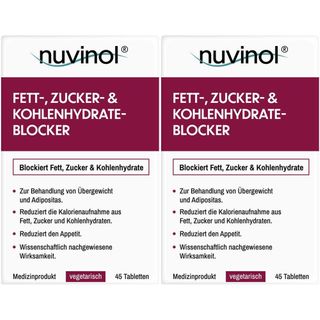 nuvinol Fett-, Zucker- & Kohlenhydrateblocker – Bei Abnehmen & Diät. Bei Adipositas & Übergewicht.