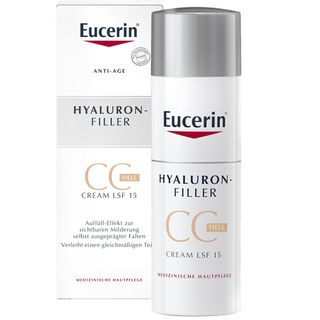 Eucerin® Hyaluron-Filler CC Cream Hell – Getönte Creme mit Anti-Falten Wirkung durch Hyaluronsäure für einen strahlenden Teint
