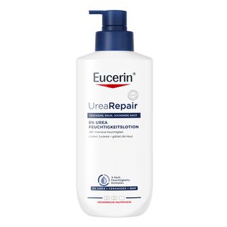 Eucerin® UreaRepair 5% Urea Feuchtigkeitslotion – 48h intensive Pflege für trockene bis sehr trockene Haut + Eucerin AtopiControl Hydro Lotion 20ml GRATIS