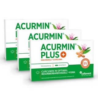Acurmin PLUS® Kurkuma Kapseln, 10.000mg Kurkuma Pulver/Tag