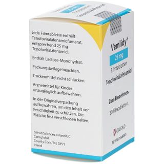 Vemlidy® 25 mg 30 St mit dem E-Rezept kaufen - SHOP APOTHEKE
