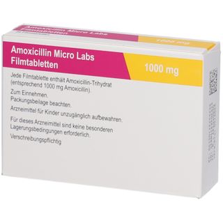 Amoxicillin Micro Labs 1000 mg 20 St mit dem E-Rezept kaufen - Shop ...