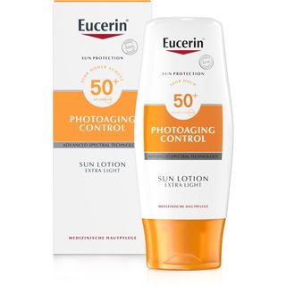 Eucerin® Photoaging Control Sun Lotion Extra Light LSF 50+ – sehr hoher Sonnenschutz hilft gegen Photoaging und reduziert Falten