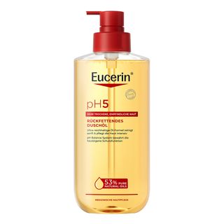 Eucerin® pH5 Duschöl – Rückfettende Reinigung für trockene, strapazierte Haut mit natürlichen Pflegeölen - Jetzt 20% Rabatt mit dem Code eucerin20*
