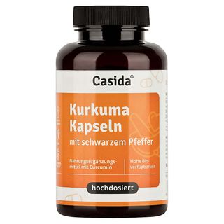 Casida Kurkuma Kapseln + schwarzer Pfeffer – Premium Curcuma mit Piperin – hochdosiert