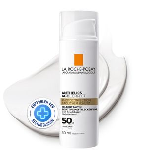 La Roche Posay Anthelios Age Correct LSF 50: Feuchtigkeitsspendende Tagescreme mit Lichtschutz zur Vorbeugung lichtbedingter Hautalterung + La Roche Posay Anti-Pigment Fluid 15ml GRATIS