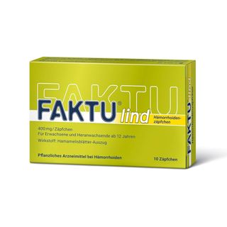FAKTU Lind Hämorrhoidenzäpfchen - bei Jucken, Nässen, Brennen, Entzündungen, kleinen Blutungen, 25 Stk,  als Zäpfchen ideal für die Anwendung in der Nacht