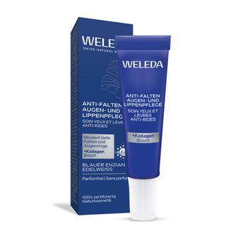 Weleda Anti-Falten Augen- & Lippenpflege Blauer Enzian & Edelweiss - mindert tiefe Falten & Augenringe