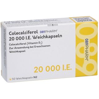 COLECALCIFEROL 089PHARM 20.000 I.E. Weichkapseln 50 St mit dem E-Rezept ...